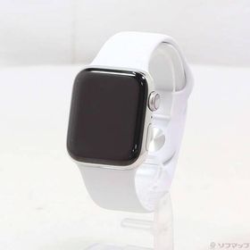 〔中古〕Apple(アップル) Apple Watch Series 5 GPS + Cellular 40mm ステンレススチールケース ホワイトスポーツバンド〔371-ud〕