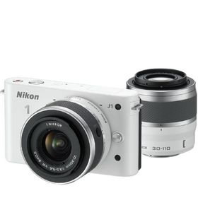 ニコン Nikon 1 J1 ダブルズームキット ホワイト ミラーレス カメラ レンズ 中古