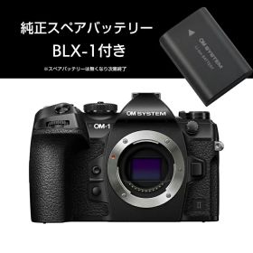 【純正スペアバッテリー付き】オーエムシステム(OMSYSTEM)ミラーレス一眼OM-1MarkIIボディー