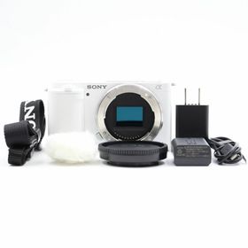 ソニー(SONY)の■シャッター数1698枚！新品同様■ SONY ZV-E10 W(ミラーレス一眼)