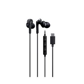 オーディオテクニカ ATH-CKS330C BK イヤホン 有線 1.2m マイク付き USB Type-C 重低音 カナル型 PC Windo