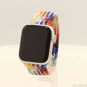 〔中古〕Apple(アップル) Apple Watch Series 6 GPS 40mm シルバーアルミニウムケース プライドエディションブレイデッドソロループ〔305-ud〕