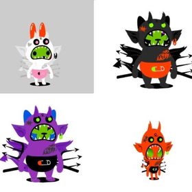 4点セット べビルキグルミ ホワイト ブラック パープル オレンジ | スペースデブリーズのアイテム、RMTの販売・買取一覧