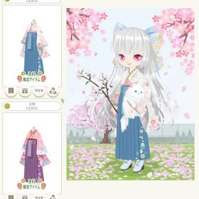 女袴 ３ ☆ 抱える教科書、女袴（花耀）、女袴（春陽）、夜のお花見、和装（ロマンL） | ニコッとタウン(ニコタ)のアカウントデータ、RMTの販売・買取一覧