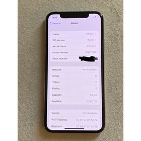 アップル(Apple)のiPhone X Silver 64 GB SIMフリー(スマートフォン本体)