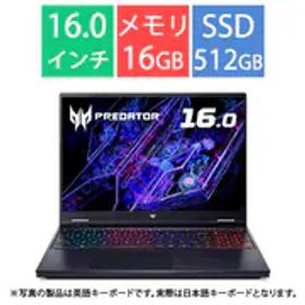 エイサー Acer ゲーミングノートPC/Predator Helios Neo 16/16型/Core i7-14700HX/GeForce RTX 4060/メモリ 16GB/SSD 512GB/Windows 11 Home/アビサルブラック PHN16-72-N76Y46