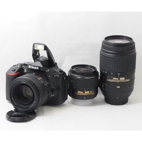 ニコン(Nikon)の【美品】Wifi搭載❤️自撮りOKニコンD5500 2416万画素トリプルレンズ(デジタル一眼)