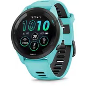 ガーミン GARMIN Forerunner 265（フォアランナー 265） 46.1mm シリコンバンド アクア Suica対応 ランニングGPSウォッチ 010-02810-42