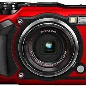 【中古】OLYMPUS デジタルカメラ Tough TG-5 レッド 1200万画素CMOS F2.0 15m 防水 100kgf耐荷重 GPS+電子コンパス&内蔵Wi-Fi TG-5 RED