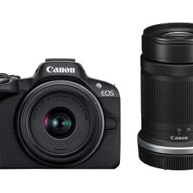 【送料無料】Canon 5811C021 ミラーレスカメラ EOS R50・ダブルズームキット （ブラック）【在庫目安:お取り寄せ】| カメラ ミラーレスデジタル一眼レフカメラ 一眼レフ カメラ デジタル一眼カメラ