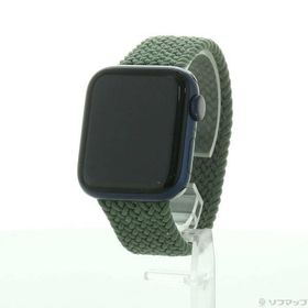 〔中古〕Apple(アップル) Apple Watch Series 6 GPS + Cellular 40mm ブルーアルミニウムケース インバネスグリーンブレイデッドソロループ〔377-ud〕
