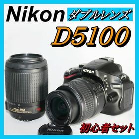 ダブルレンズ⭐D5100 NIKONニコン★デジタル一眼レフカメラ 初心者セット(デジタル一眼)