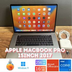 【中古】送料無料 ［訳あり］［美品］Apple MacBook Pro 15inch 2017/Core i7 2.8GHz/ 16GB/256GB/Windows11/保証あり 初期設定不要 無料サポート