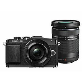 OLYMPUS PEN E-PL7 EZダブルズームキット ブラック ミラーレス一眼 E-PL7 EZ DZKIT BLK d2ldlup(ミラーレス一眼)