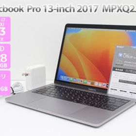 Apple Macbook Pro 13インチ 2017 Thunderbolt 3×2 MPQX2J/A ノートパソコン Core i5 7360U 2.3GHz メモリ8GB SSD128GB R77H 中古