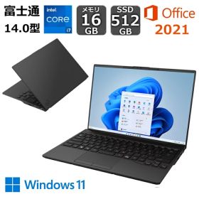 【展示品】 富士通 FUJITSU ノートパソコン FMV LIFEBOOK UH-X/H1 14.0型/ Core i7/ メモリ 16GB/ SSD 512GB/ Windows 11 Pro/ Office付き/ 日本語版キーボード/ ブラック