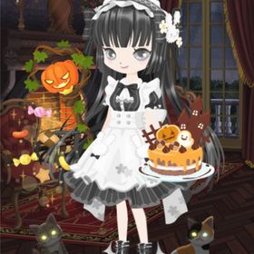 春うさぎを追いかける少女（アリス）＆フラワーヘッドドレス（アリス） 黒 2点セット | ニコッとタウン(ニコタ)のアカウントデータ、RMTの販売・買取一覧