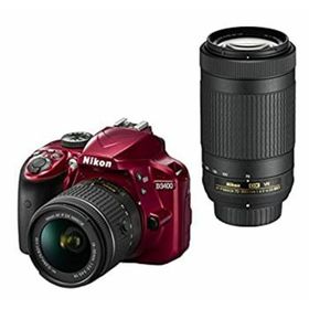 Nikon デジタル一眼レフカメラ D3400 ダブルズームキット レッド D3400WZRD(デジタル一眼)