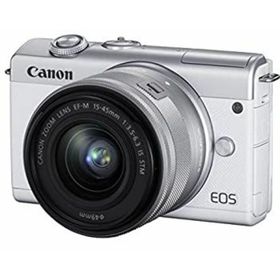 Canon ミラーレス一眼カメラ EOS M200 標準ズームキット ホワイト EOSM200WH-1545ISSTMLK(ミラーレス一眼)