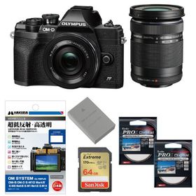 [新品]【お買い得セット】OLYMPUS オリンパス OM-D E-M10 Mark IV ダブルズームキット ブラック