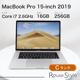 MacBook Pro 15インチ 2019 Cランク カラー：シルバー ストレージ：256GB メモリ：16GB macOS Mojave 10.14.6 JISキーボード MV922J/A