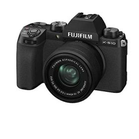 【中古】 富士フイルム(FUJIFILM) ミラーレスデジタルカメラ X-S10 レンズキット(XC15-45) F X-S10LK-1545 ブラック