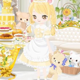 マリンカフェの制服エプロンワンピ アイボリー 3点セット | ニコッとタウン(ニコタ)のアカウントデータ、RMTの販売・買取一覧