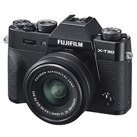 【中古】「非常に良い」富士フイルム(FUJIFILM) ミラーレス一眼カメラ X-T30XCレンズキット ブラック X-T30LK-1545-B