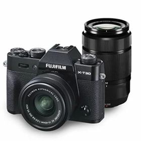 【中古】「非常に良い」富士フイルム(FUJIFILM) ミラーレス一眼カメラ X-T30ダブルズームレンズキット ブラック X-T30WZLK-B