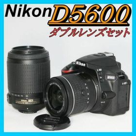 S回数少 Nikon D5600 ダブルキット⭐一眼レフ 初心者 wi-fi機能(デジタル一眼)