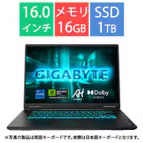 GIGABYTE ギガバイト ゲーミングノートPC/16型/Core i7-13620H/GeForce RTX 4050/メモリ 16GB/SSD 1TB/Windows 11 Pro/ブラックスチール GAMING A16 CMHI2JP894SP