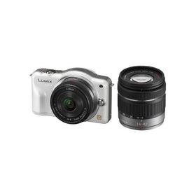 パナソニック ミラーレス一眼カメラ LUMIX GF3 ダブルズームキット シェルホワイト DMC-GF3W-W