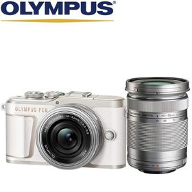 オリンパス OLYMPUS PEN E-PL10 ダブルレンズキット ホワイト ミラーレス 一眼レフ カメラ 中古