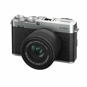 【中古】「非常に良い」富士フイルム(FUJIFILM) ミラーレスデジタルカメラ FUJIFILM X-E4 レンズキット シルバー (XC15-45) F X-E4LK-1545-S