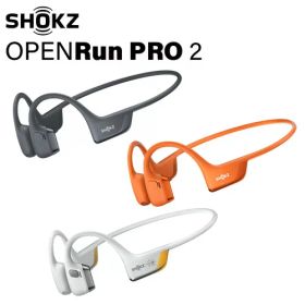 SHOKZ OpenRunPRO2 SKZ-EP-000030/31/32 新世代ワイヤレス骨伝導イヤホン ヘッドホン ブラック オレンジ 大迫傑選手モデル Bluetooth対応 防水 ランニング