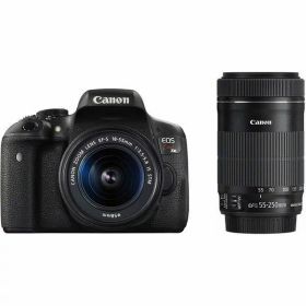 【中古】キヤノン Canon EOS Kiss X8i ダブルズームキット EF-S18-55mm/EF-S55-250mm 付属