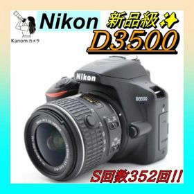 シリーズ最新⭐新品級 S回数352回‼⭐Nikon D3500 高機能 一眼レフ(デジタル一眼)