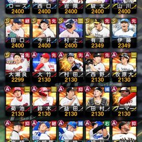 【初期垢】OB西口 OB岩隈 OBローズ TS駿太 EX山川 EX村上 | プロスピAのアカウントデータ、RMTの販売・買取一覧