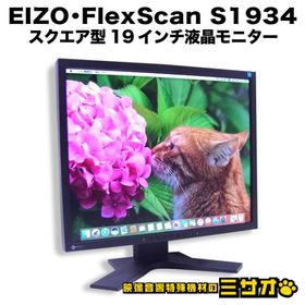 ★EIZO FlexScan S1934・スクエア型 19インチ 液晶モニター 4：3表示//DVI-D/D-Sub15Pin/DisplayPort ［使用時間：27189H］