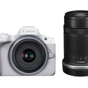 【化粧箱傷あり・新品未開封】EOS R50 ダブルズームキット [ホワイト]