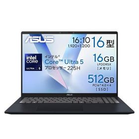 ASUS ノートパソコン Vivobook 14 X1607CA 16インチ インテル Core Ultra 5 225H メモリ 16GB SSD 512GB Windows 11