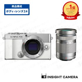 オリンパス PEN E-P7 ボディ ホワイト + 望遠ズームレンズセット M.ZUIKO DIGITAL ED 40-150mm F4.0-5.6 R シルバー OLYMPUS（出荷後転送不可）