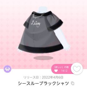 シースルーブラックシャツ 双子分 | ポケコロツイン(ポケツイ)のアカウントデータ、RMTの販売・買取一覧