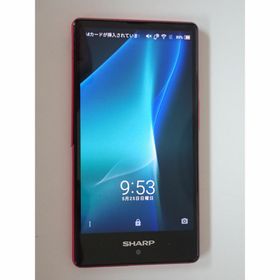 アクオス(AQUOS)のAQUOS mini SH-M03 Red SIMフリー 中古 一部タッチ不良(スマートフォン本体)