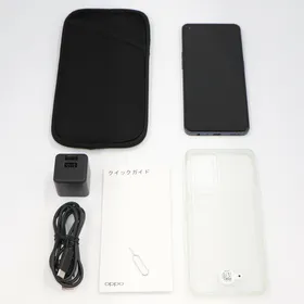 オッポ(OPPO)の[中古] OPPO(オッポ) Reno7 A SIMフリー スマートフォン [スターリーブラック]ブラック[非常に良い(A)](スマートフォン本体)