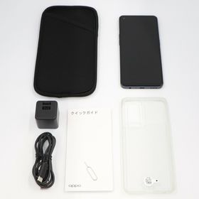 オッポ(OPPO)の[中古] OPPO(オッポ) Reno7 A SIMフリー スマートフォン [スターリーブラック]ブラック[非常に良い(A)](スマートフォン本体)