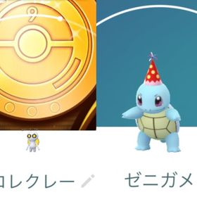 7768【PTC】国産！色違いコレクレー(9周年)、色違いパーティハットゼニガメ | ポケモンGOのアカウントデータ、RMTの販売・買取一覧