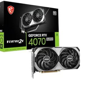 【中古】（新古品） MSI GeForce RTX 4070 SUPER 12G VENTUS 2X OC/A PCIe4.0 2スロット・2ファン搭載 省スペース グラフィックスカード VD8751