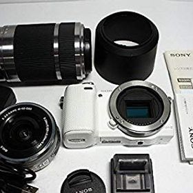 【中古】ソニー SONY ミラーレス一眼カメラ α NEX-5Rダブルズームレンズキット ホワイト NEX-5RY/W i8my1cf