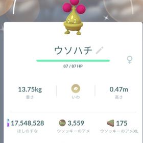 【色違い✨️】ウソハチ トレード | ポケモンGOのアカウントデータ、RMTの販売・買取一覧